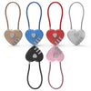 Peach Heart Long Wire Rope Love Lock