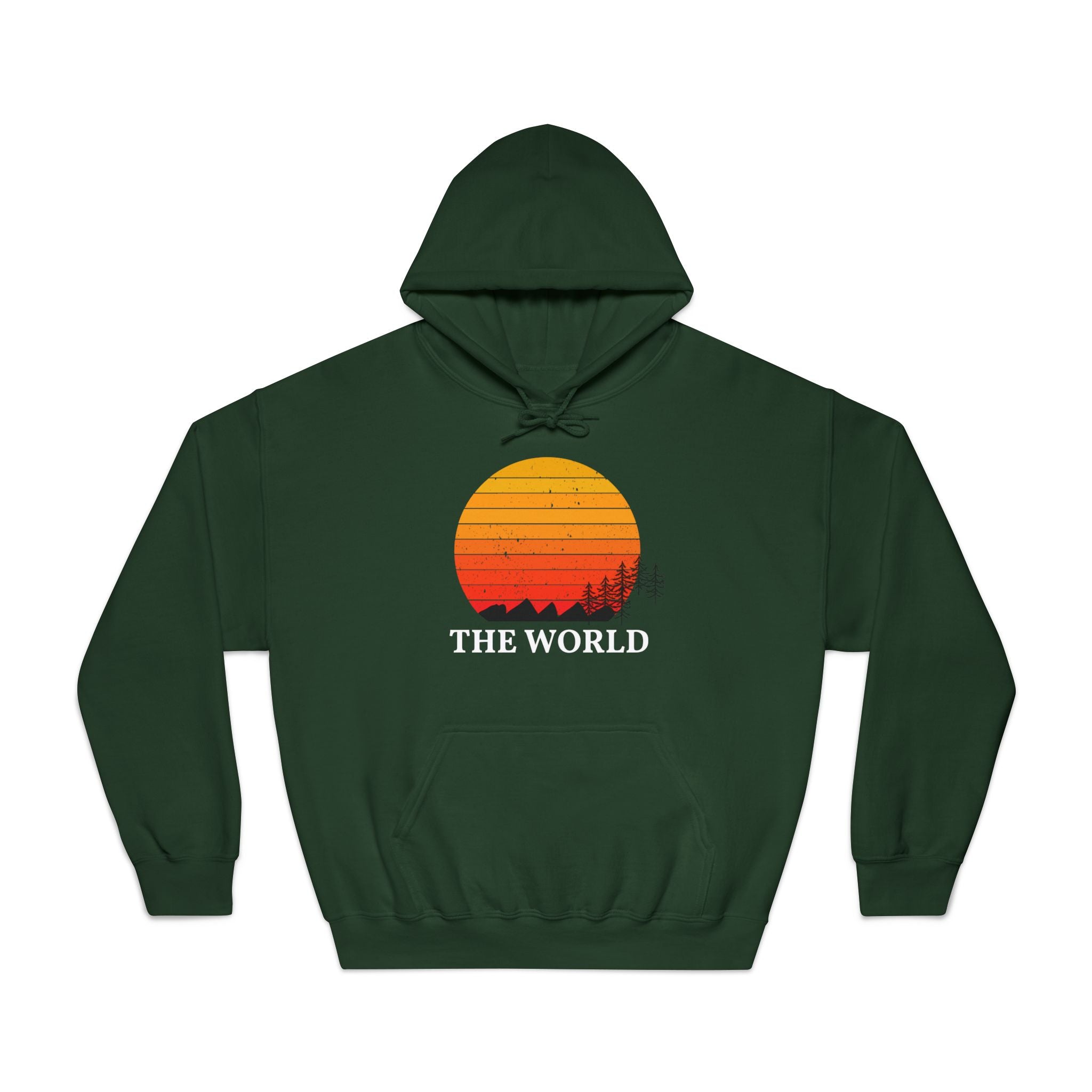 Sunset Vibes Unisex Hooded Sweatshirt - 'THE WORLD' Design