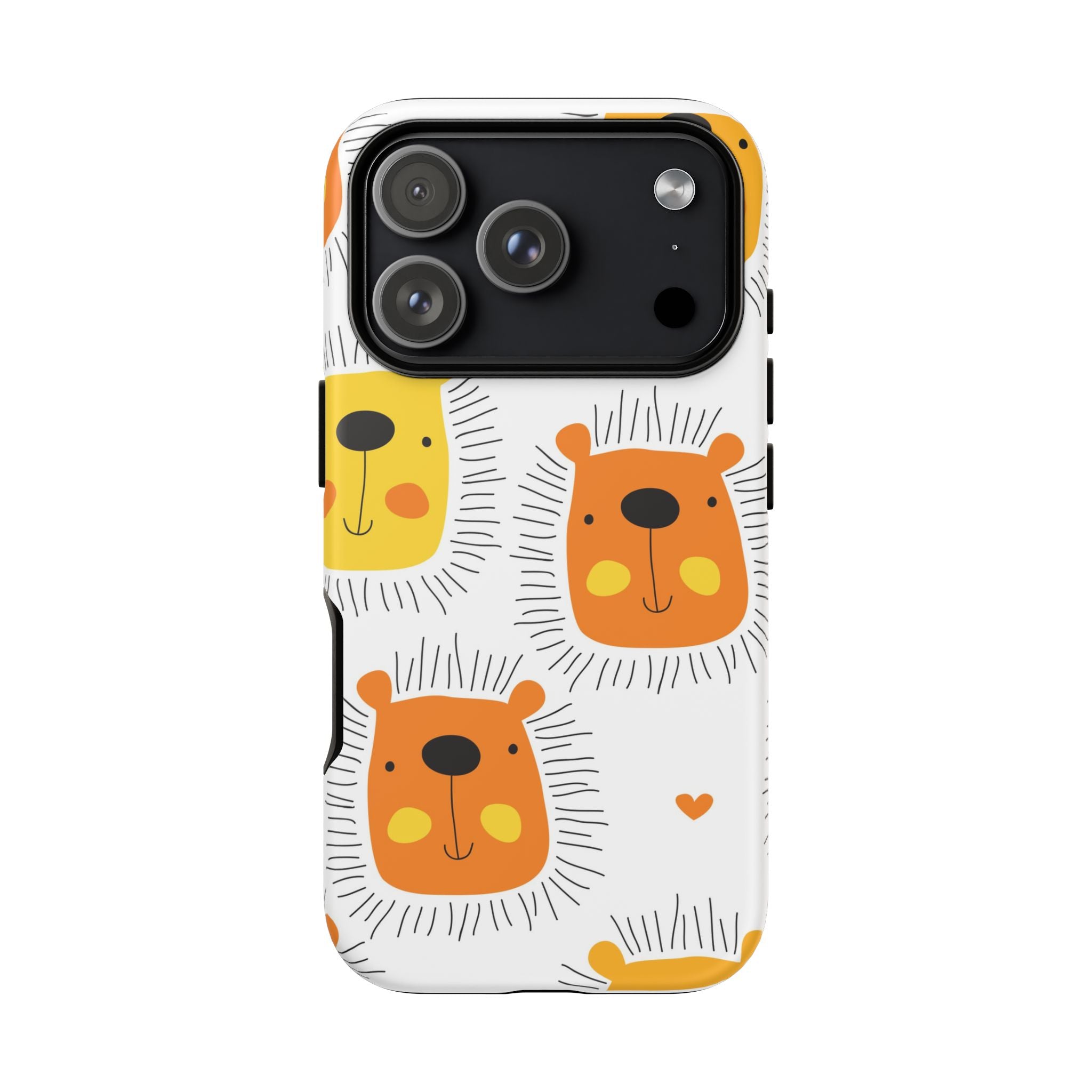 Cute Lion Phone Case, Tough Cases, Animal Print Accessories, Fun Gift for Kids or Animal Lovers, Unique Phone Cover