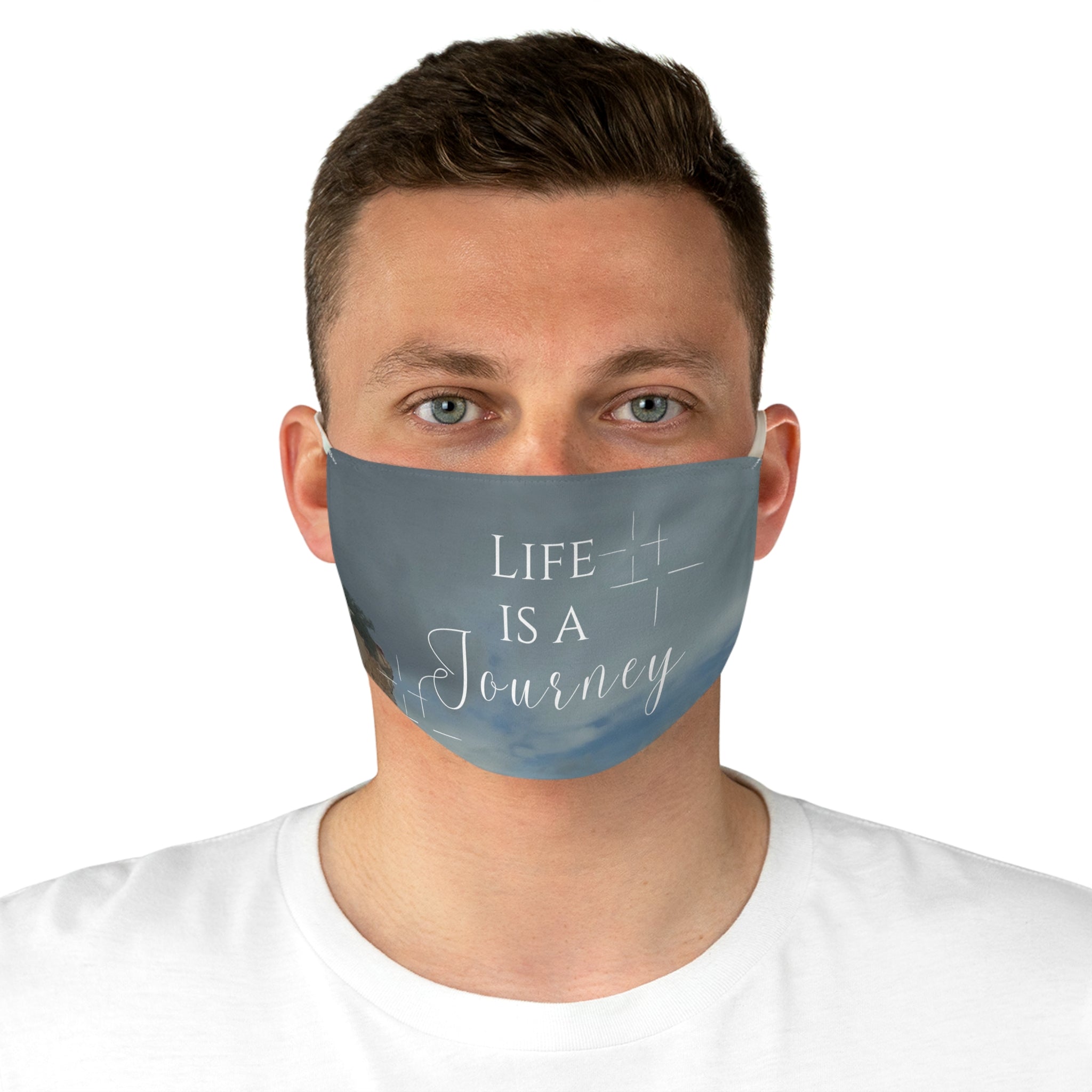 Inspirational Fabric Face Mask - 'Life is a Journey' | Trendy Mask for Travel, Everyday Use, Gifts, Self-Care, Face Covering