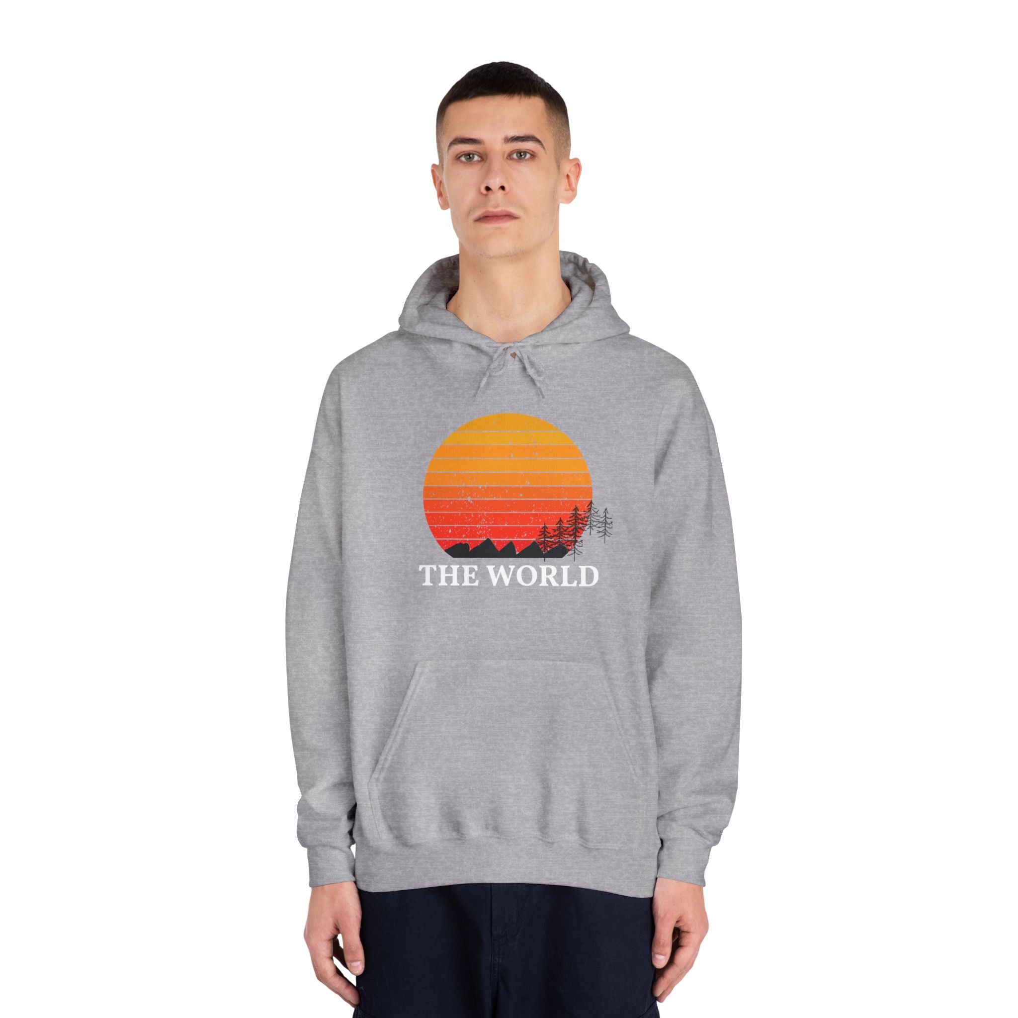 Sunset Vibes Unisex Hooded Sweatshirt - 'THE WORLD' Design
