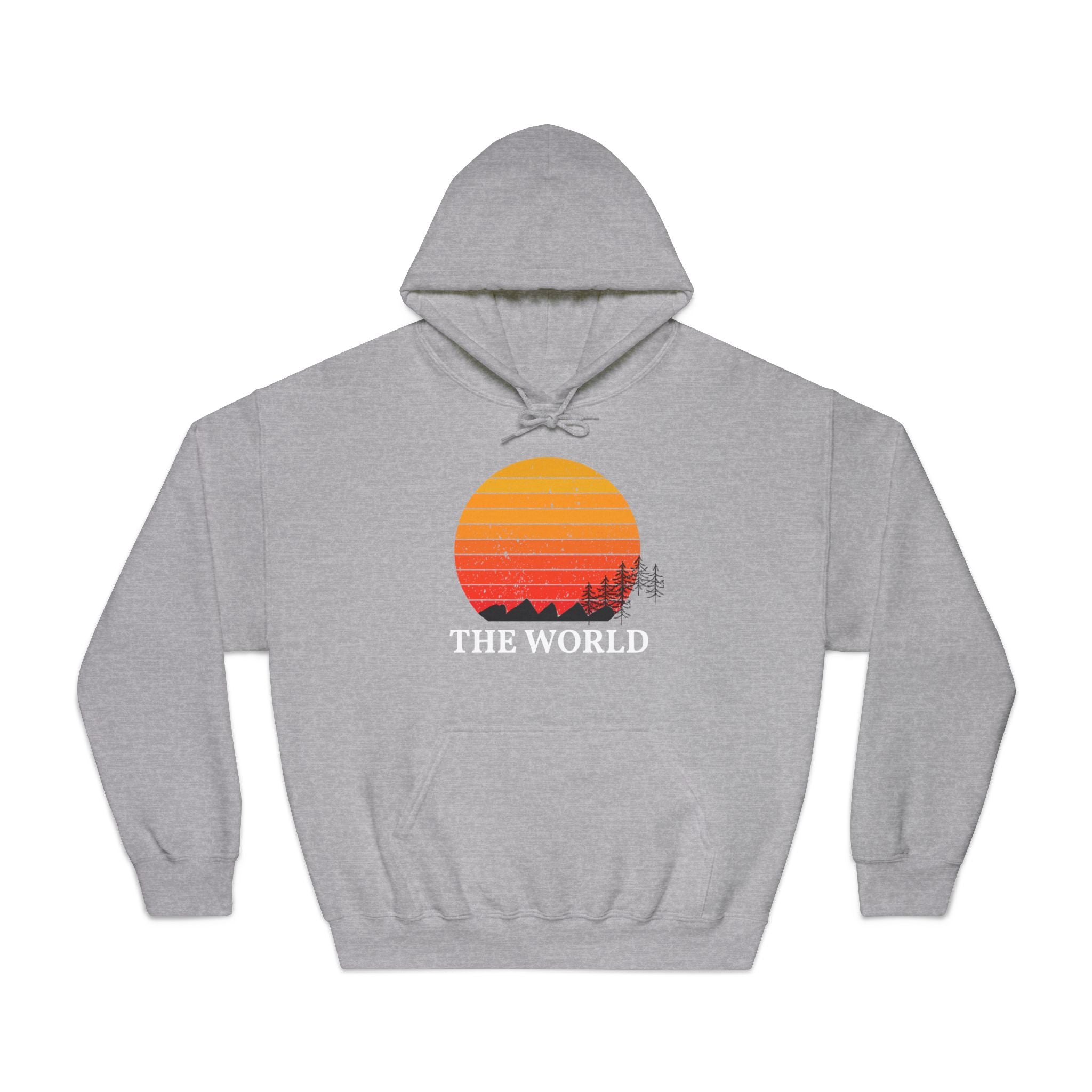 Sunset Vibes Unisex Hooded Sweatshirt - 'THE WORLD' Design