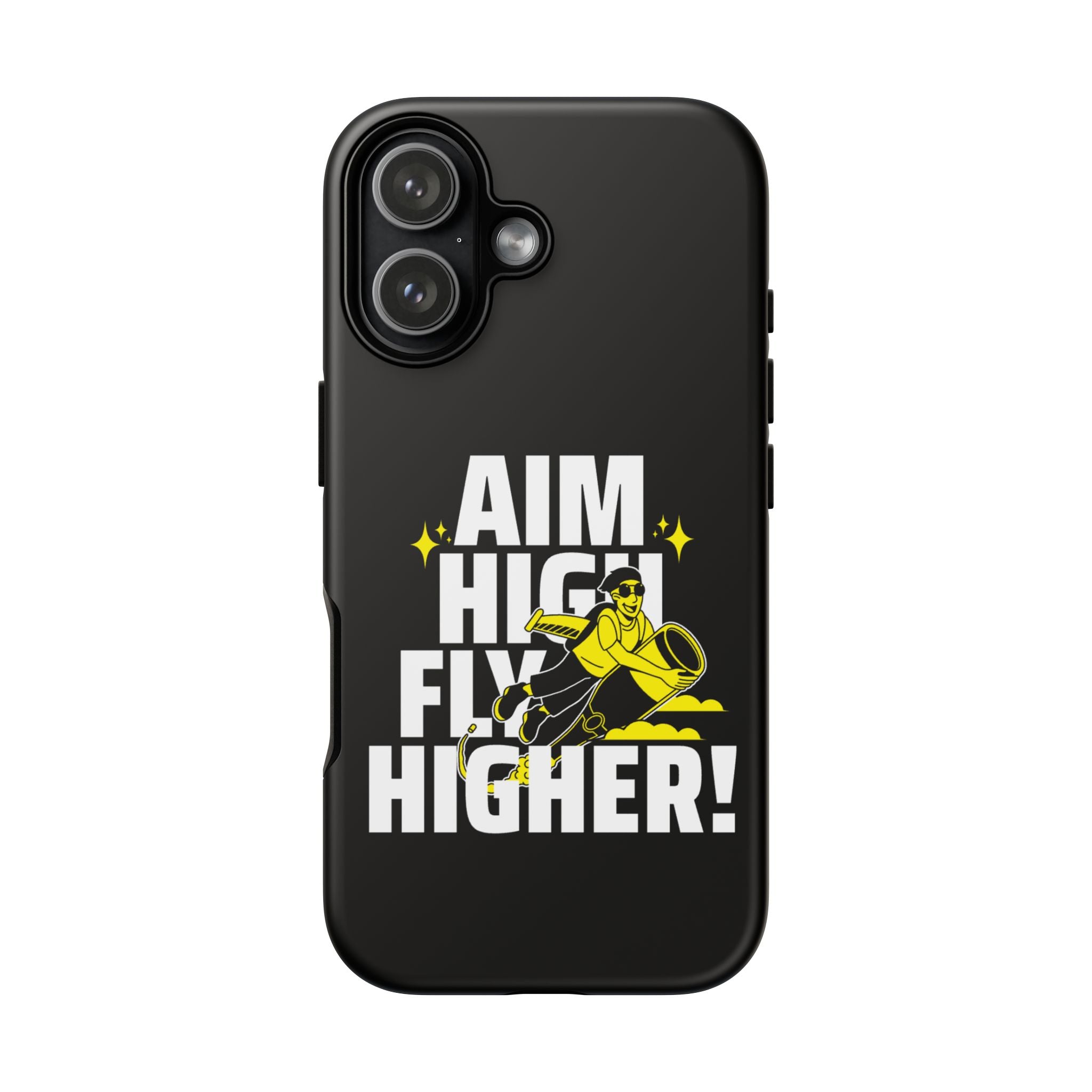 Dynamic Phone Case with Motivational Design - Aim High, Fly Higher!