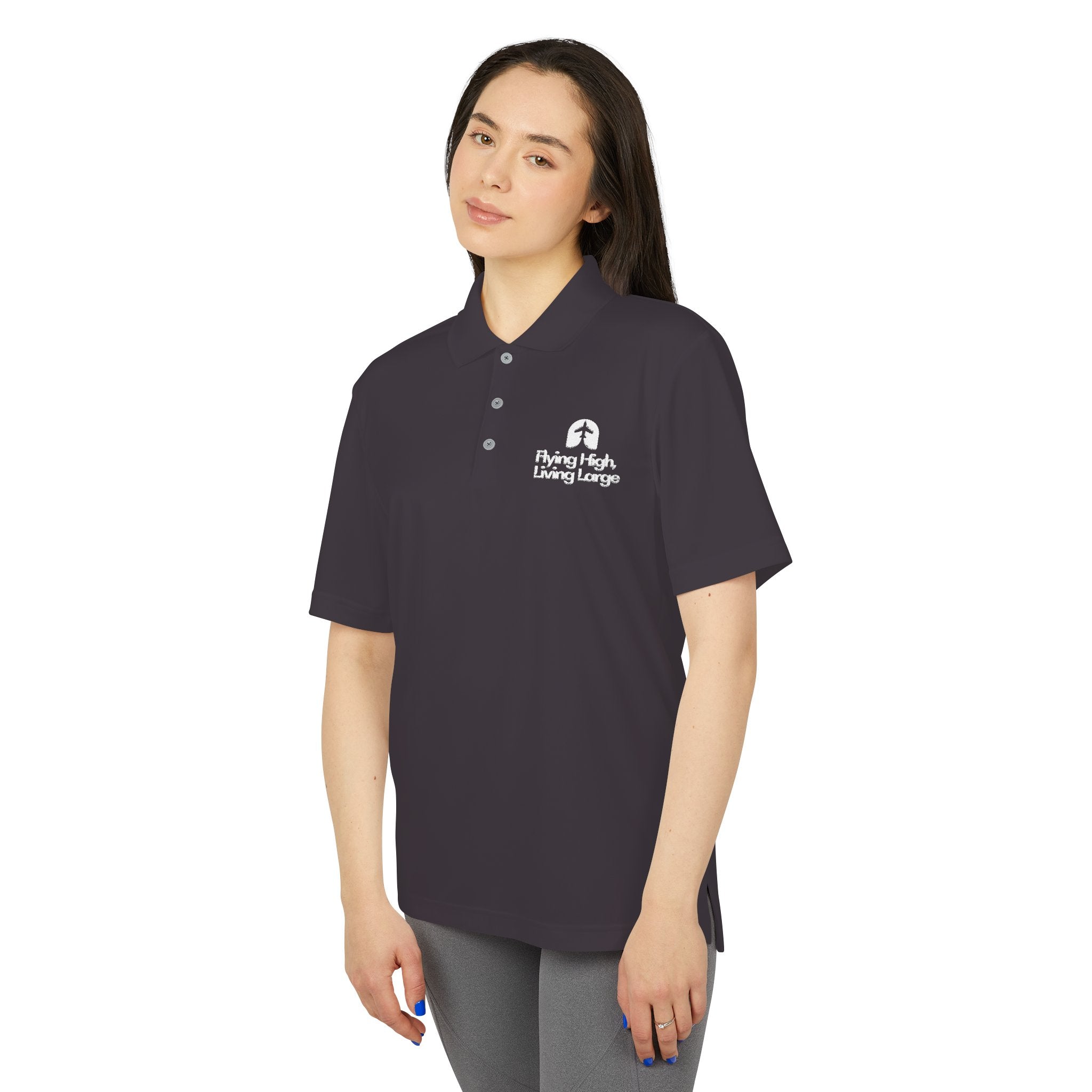 Performance Polo for Active Lifestyle - 'Flying High Living Large' Design