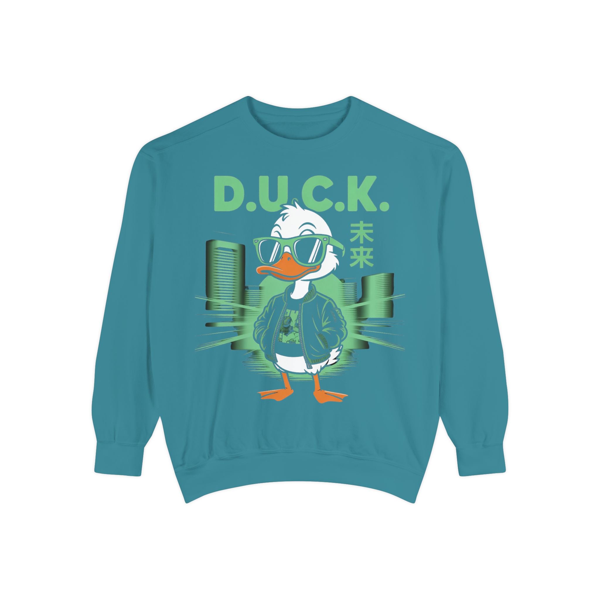 Cool Duck Graphic Sweatshirt, Unisex Sweatshirt, Casual Wear, Streetwear Style, Unique Gift, Cozy Layering Essential