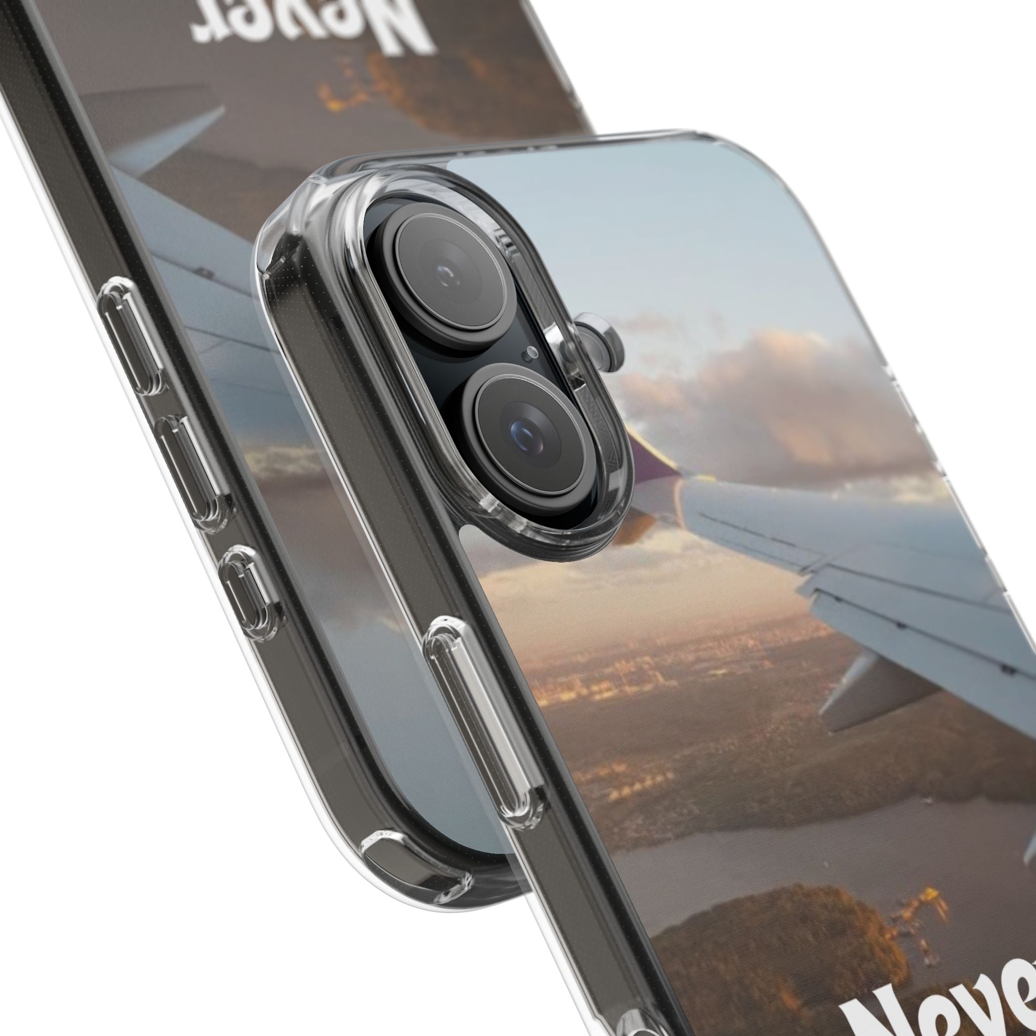Transparent Phone Case - Never Stop Exploring, Travel Lover Gift, Adventure Case, Unique Phone Cover, Scenic View Design