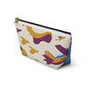 Colorful Travel Accessory Pouch - Fun Airplane & Cloud Design