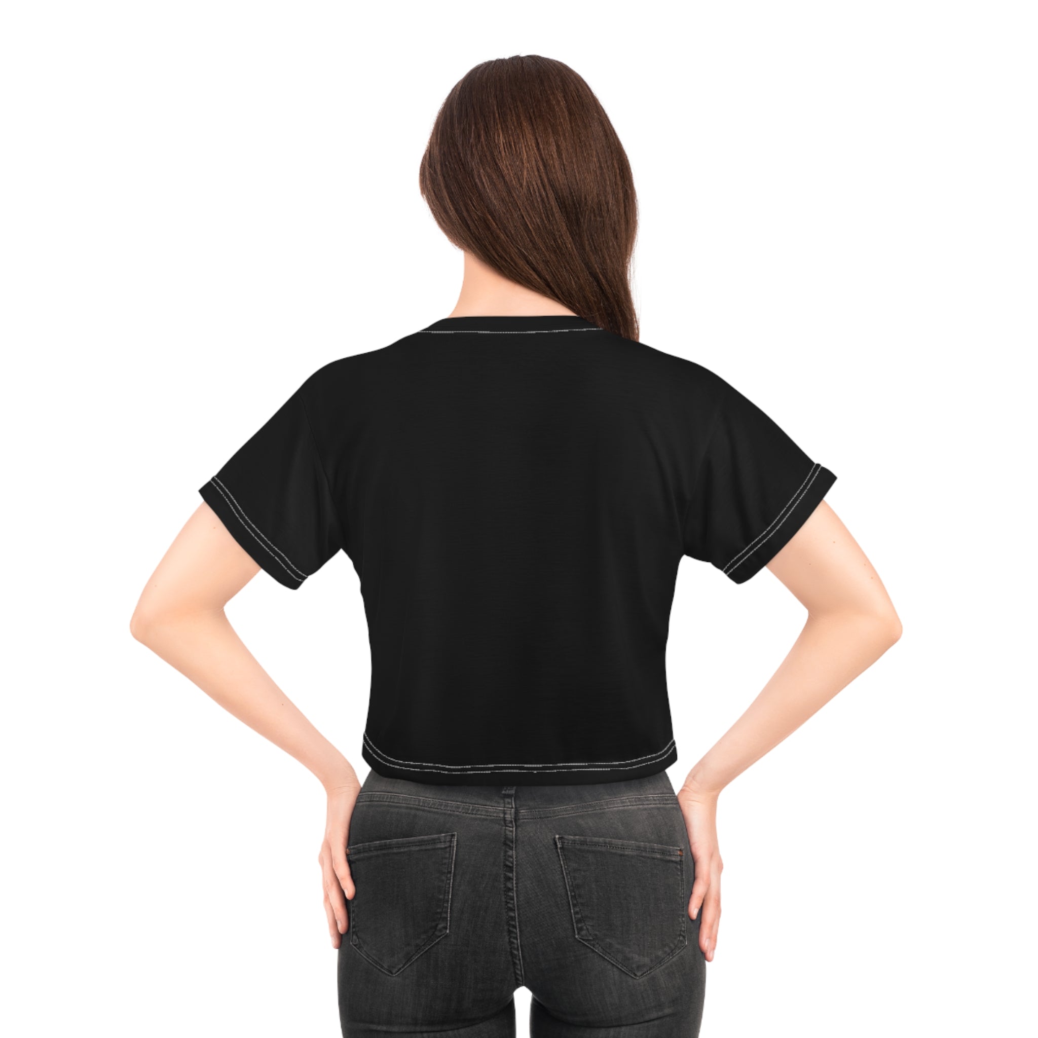 Adventure-Themed Crop Tee - 'Sky is the Limit' Inspirational Top
