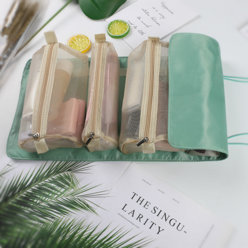 Folding travel wash bag