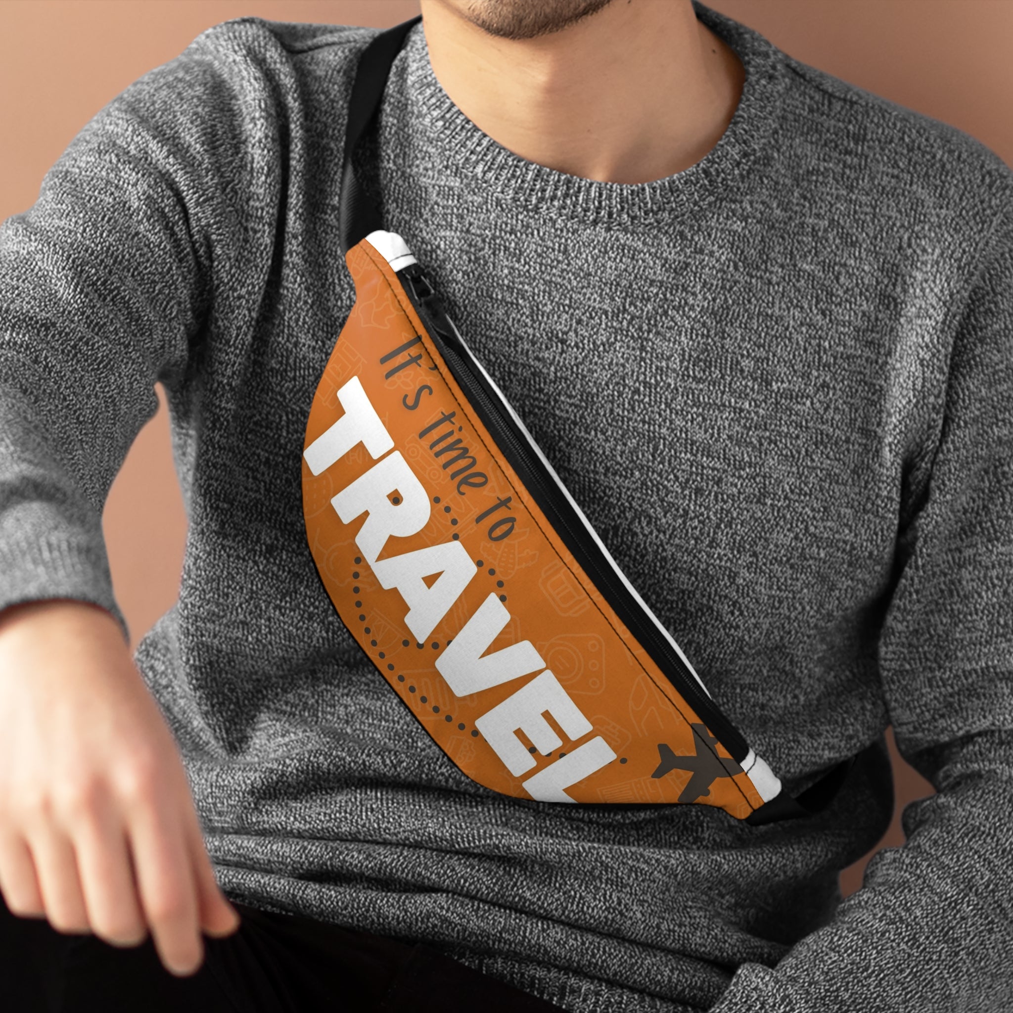 Travel Fanny Pack - It's Time to Travel - Perfect for Adventurers, Festivals, Travel Lovers, Gifts for Travelers