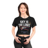 Adventure-Themed Crop Tee - 'Sky is the Limit' Inspirational Top