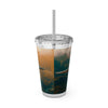 Sunsplash Travel Tumbler with Straw - 16oz Airplane Design