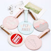 PU printed luggage tag