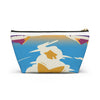 Colorful Travel Accessory Pouch - Fun Airplane & Cloud Design
