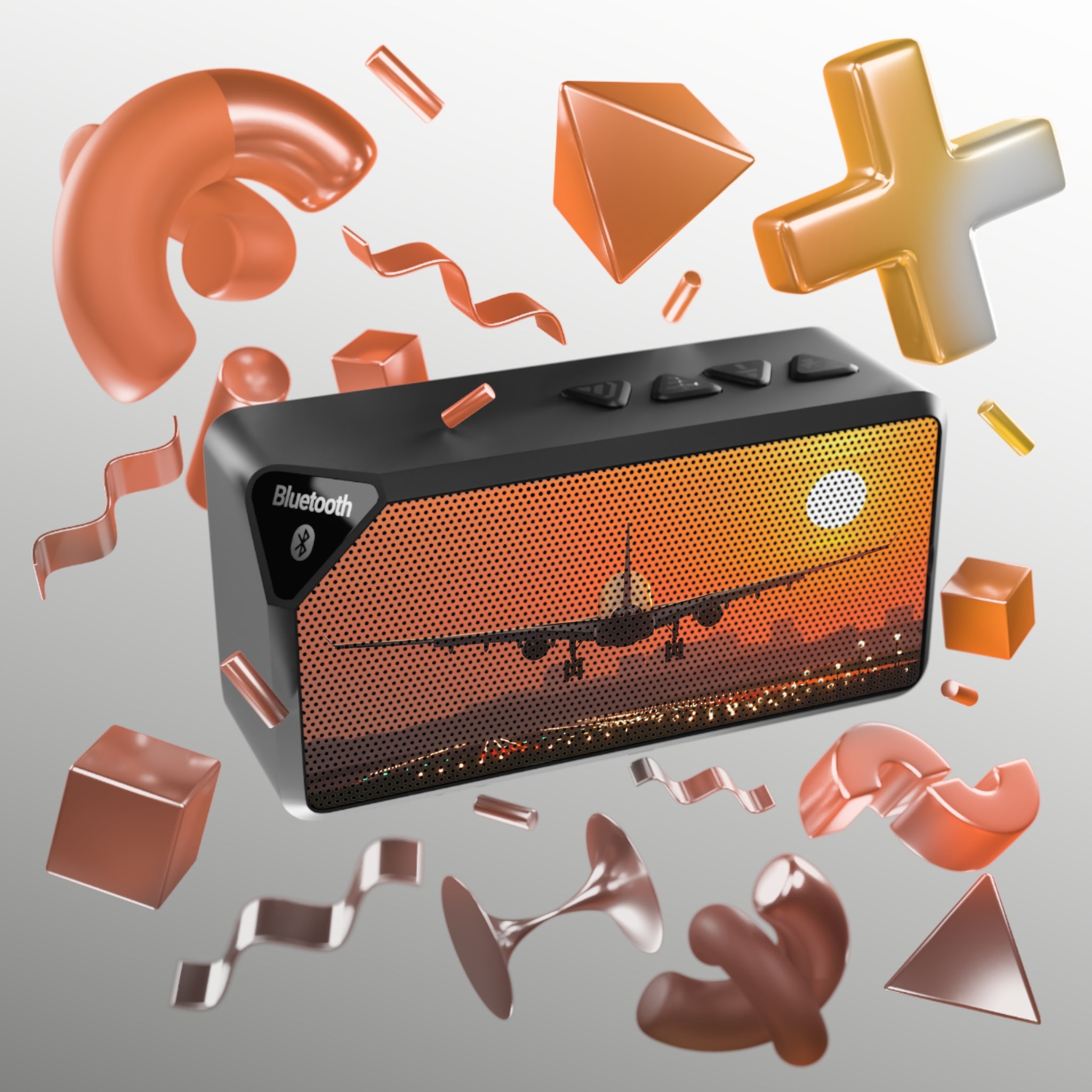 Jabba Bluetooth Speaker - Travel-Inspired Sound System with Airplane Design