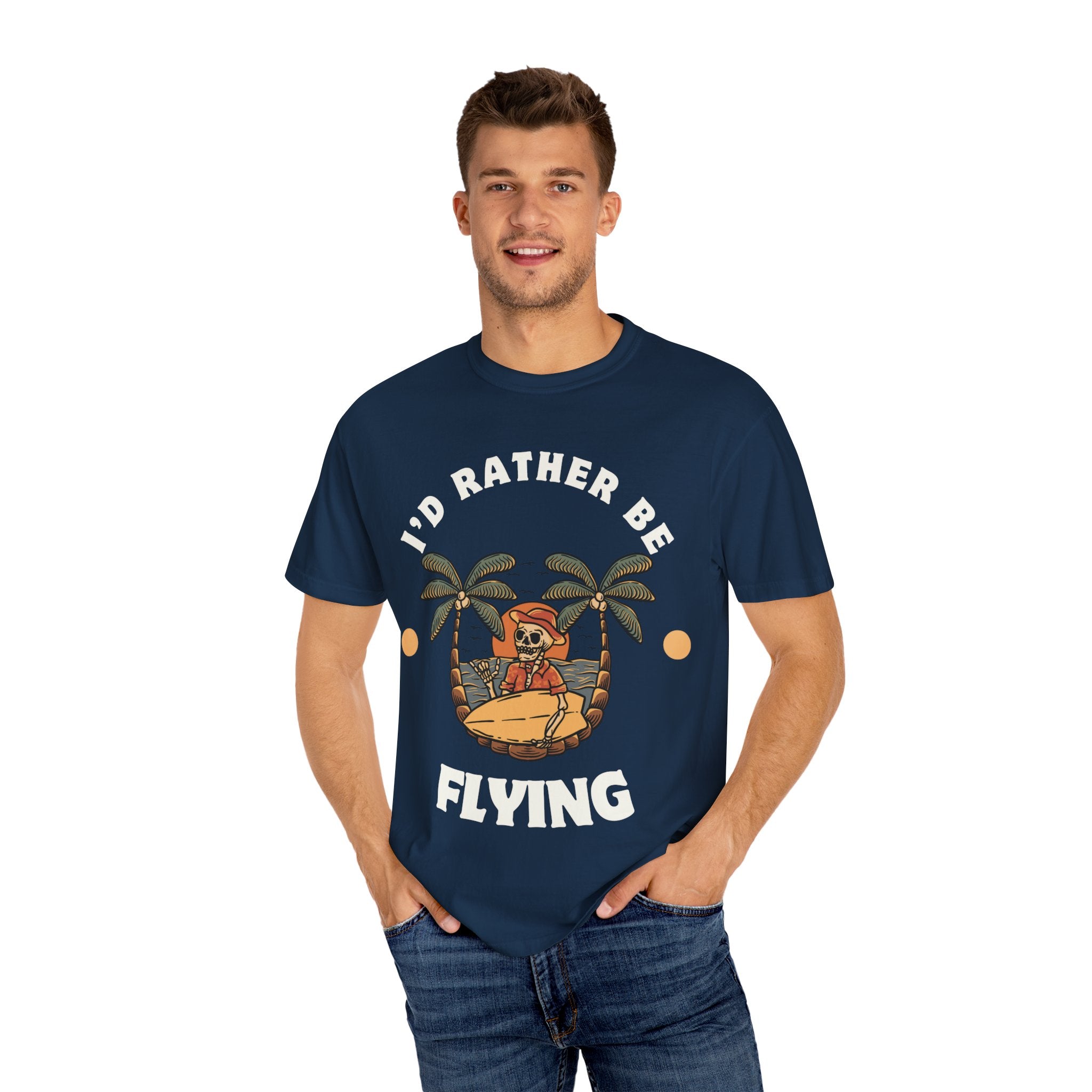 Casual Unisex T-Shirt - "I'd Rather Be Flying" Graphic Tee