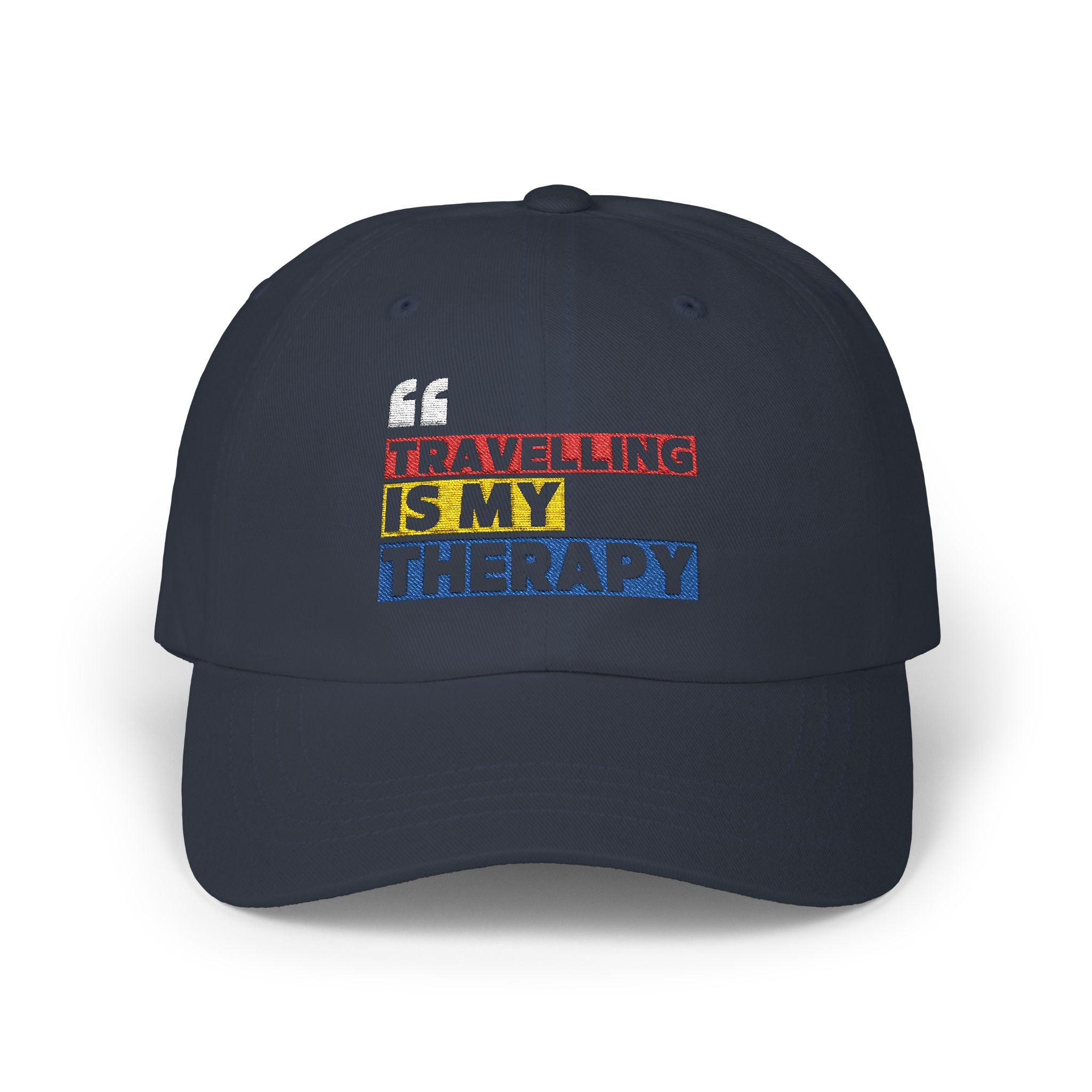 Camouflage Dad Cap - "Travelling Is My Therapy"