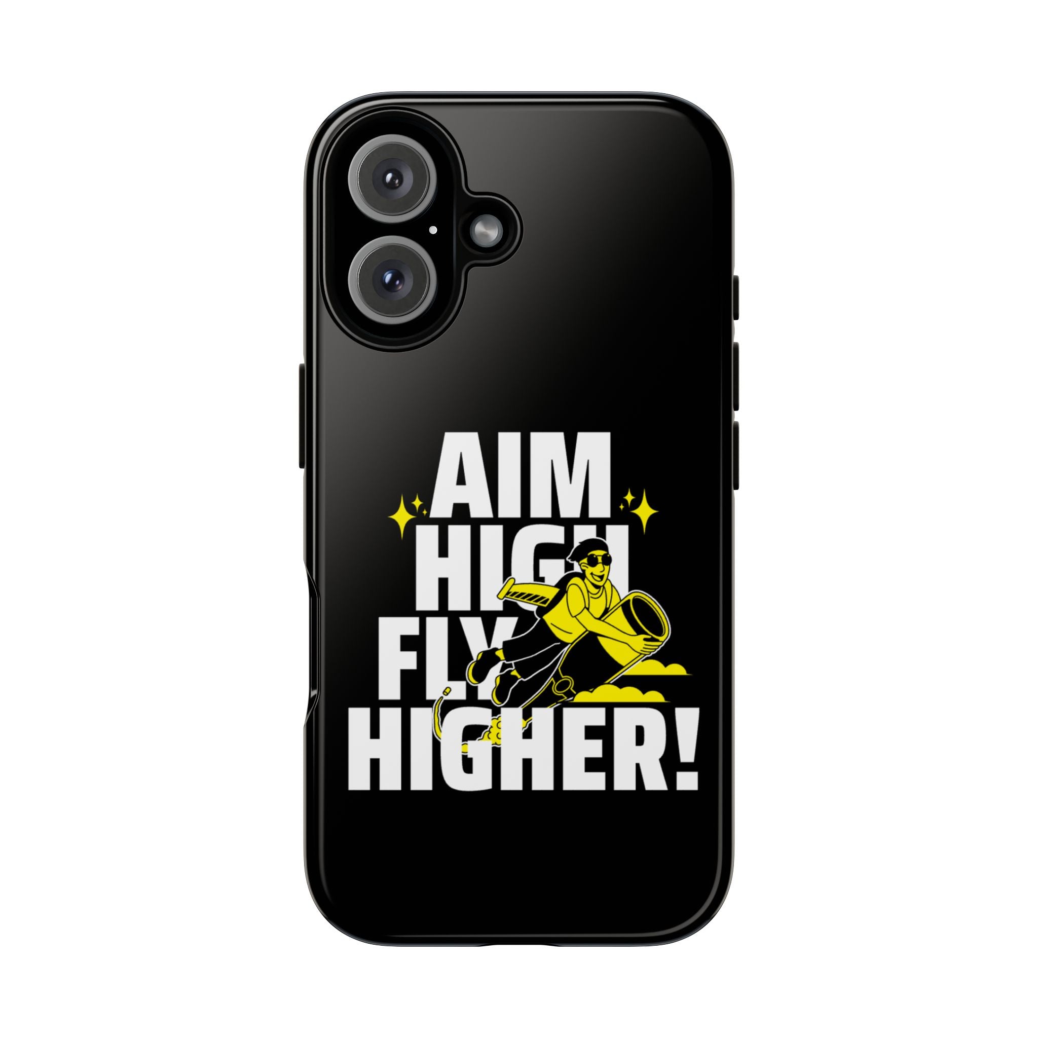 Dynamic Phone Case with Motivational Design - Aim High, Fly Higher!