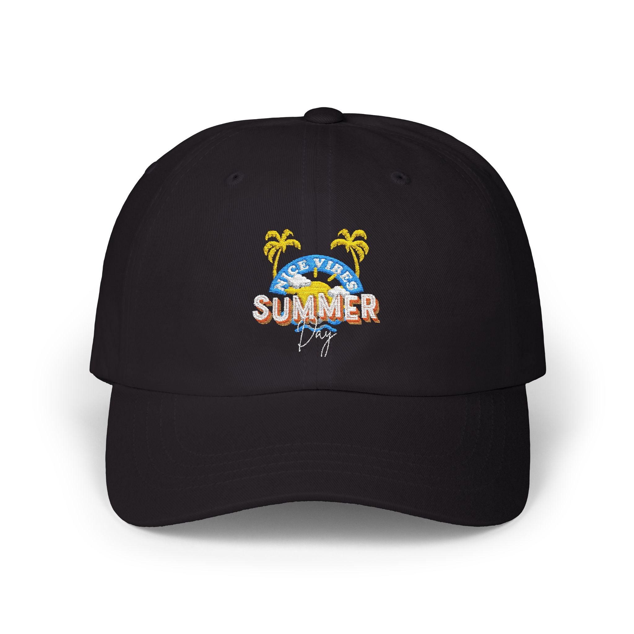 Summer Vibes Classic Dad Cap - Relaxed Fit Adjustable Hat with Palm Trees
