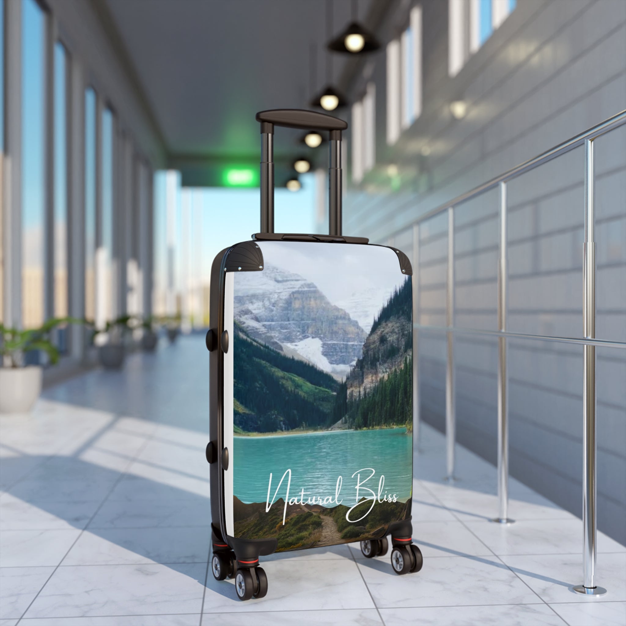 Nature-Inspired Suitcase: Travel Bag for Adventurers, Gift for Wanderlusters, Vacation Essential, Eco-Friendly Luggage