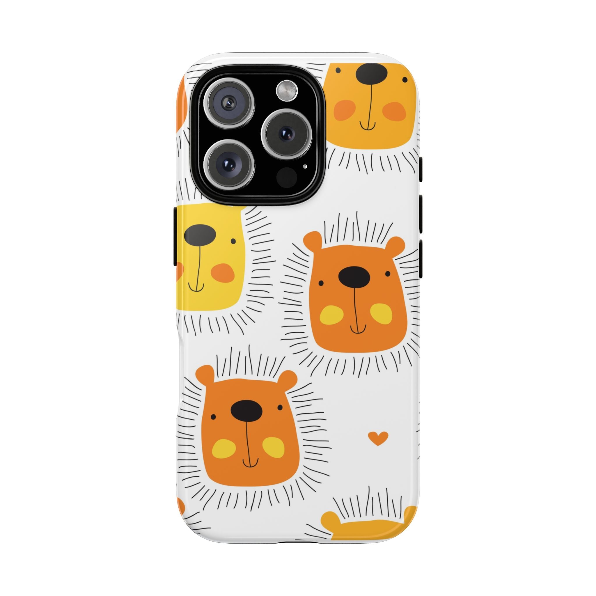 Cute Lion Phone Case, Tough Cases, Animal Print Accessories, Fun Gift for Kids or Animal Lovers, Unique Phone Cover
