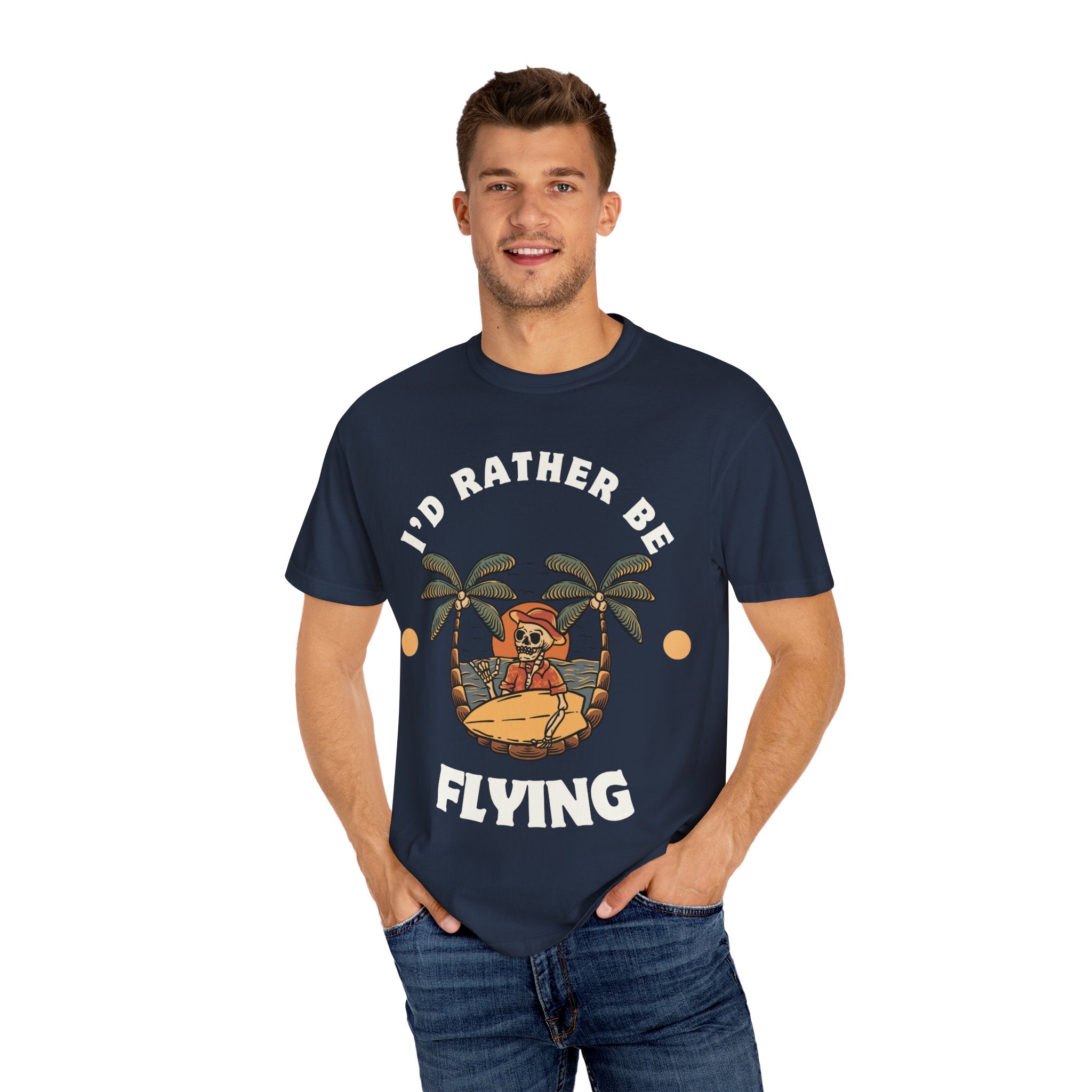 Casual Unisex T-Shirt - "I'd Rather Be Flying" Graphic Tee