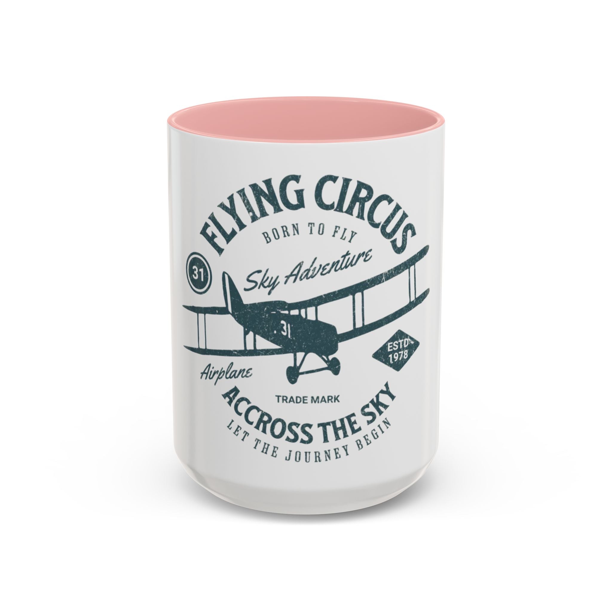 Flying Circus Adventure Coffee Mug, Travel Gift, Aviation Memories, Pilot Coffee Cup, Unique Airplane Mug
