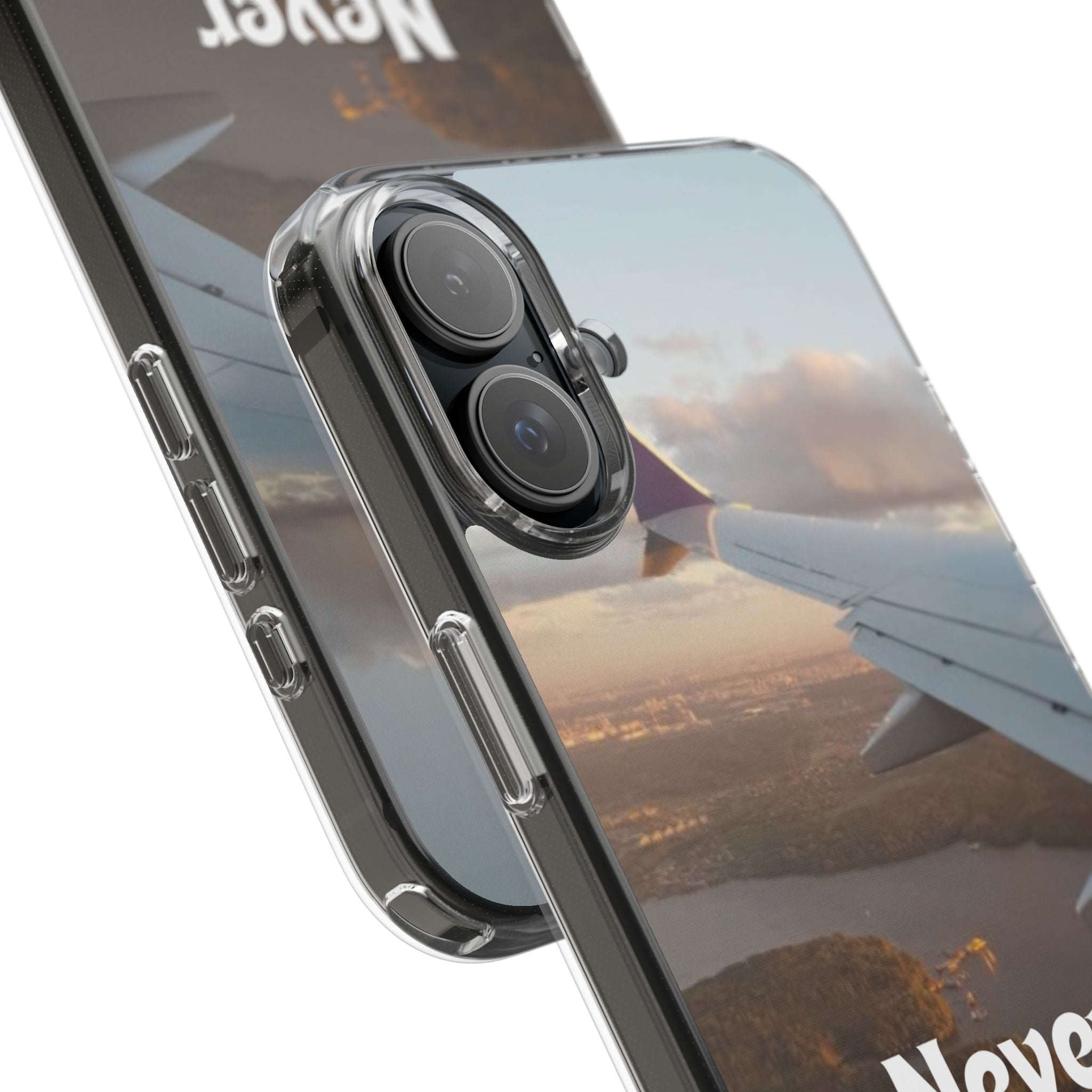 Transparent Phone Case - Never Stop Exploring, Travel Lover Gift, Adventure Case, Unique Phone Cover, Scenic View Design