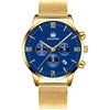 Men's Earth Quartz Watch Mesh Belt Round Decoration Korean Version Jane