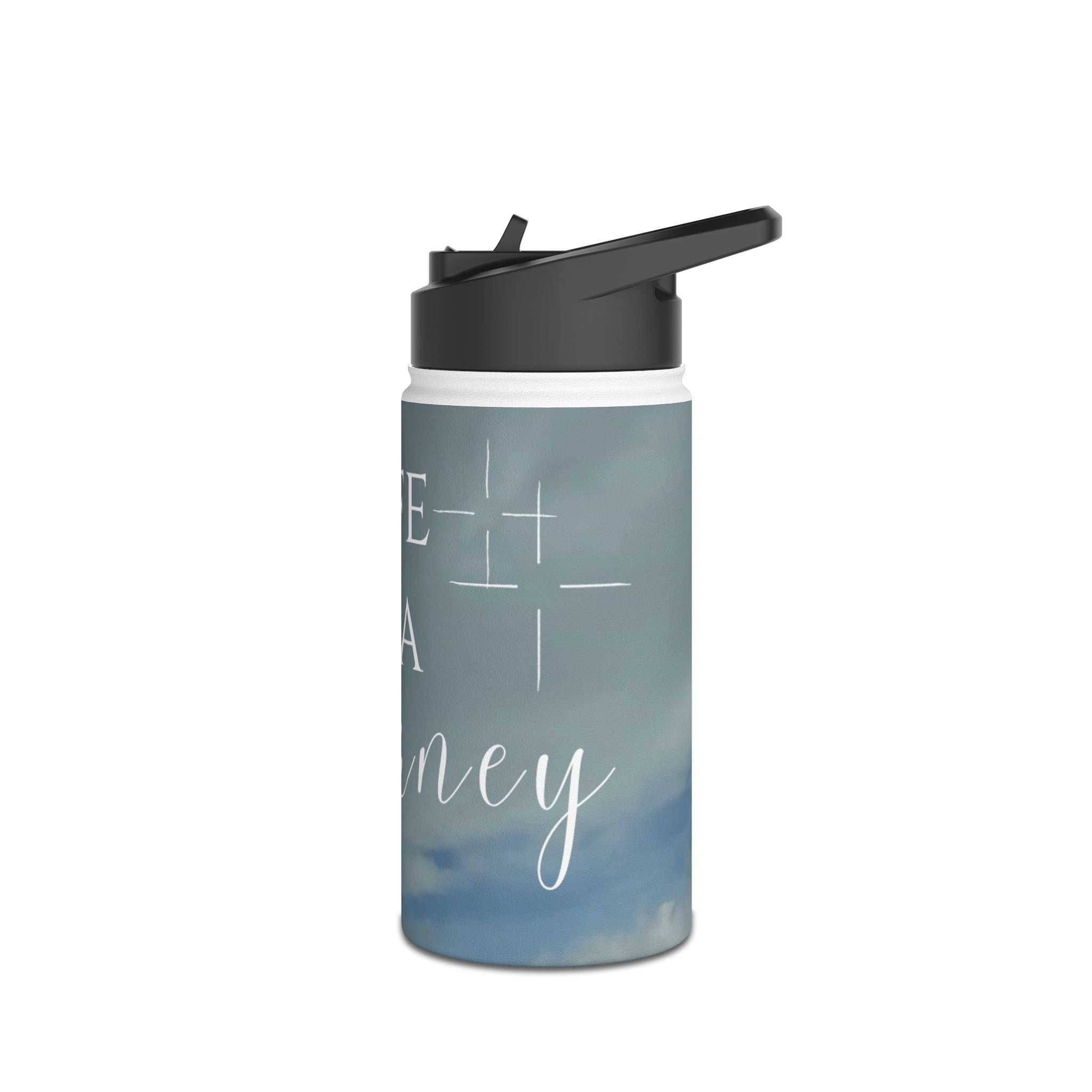 Inspirational Water Bottle, Life is a Journey, Travel Mug, Fitness Gear, Outdoor Essential, Motivational Gift, Eco-Friendly