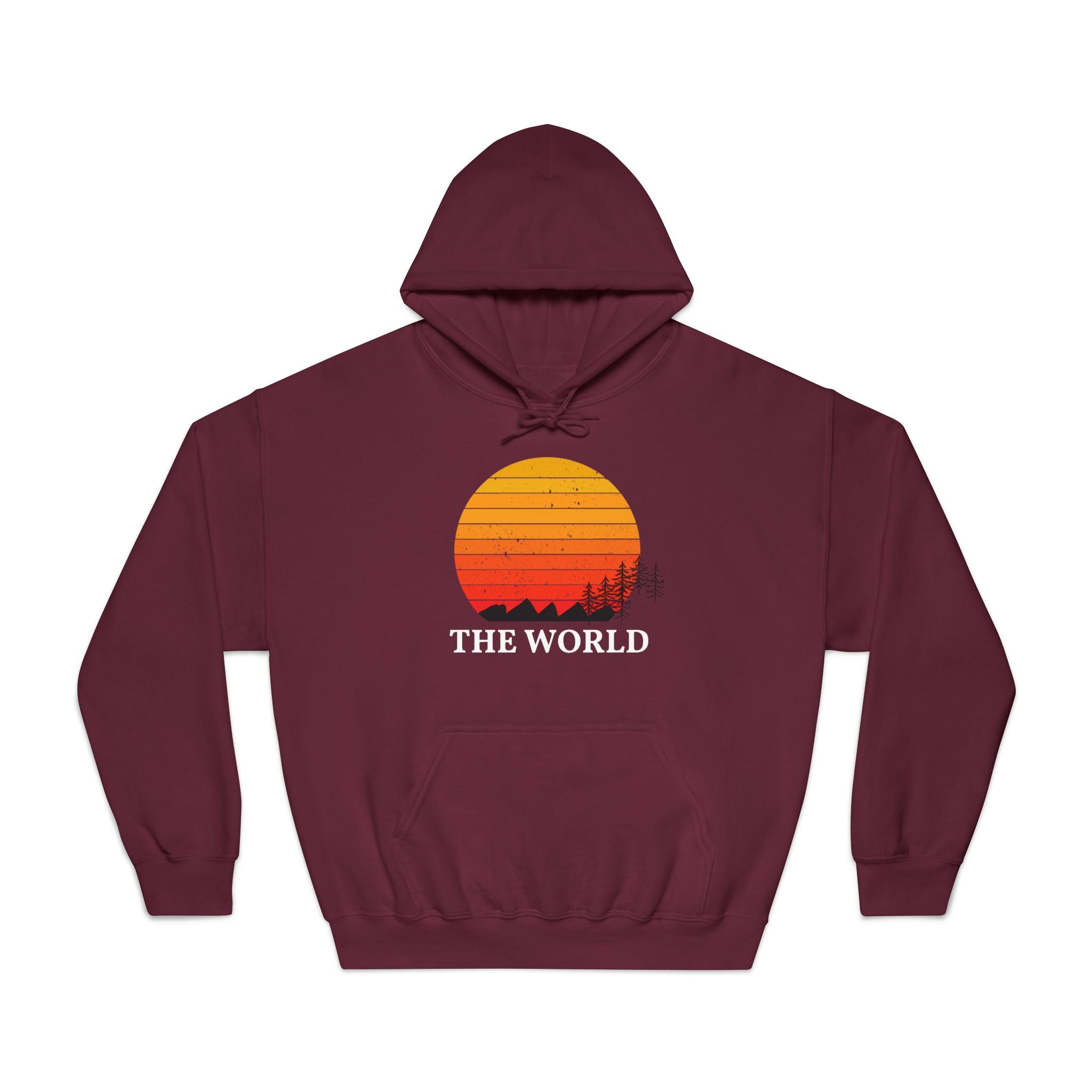Sunset Vibes Unisex Hooded Sweatshirt - 'THE WORLD' Design
