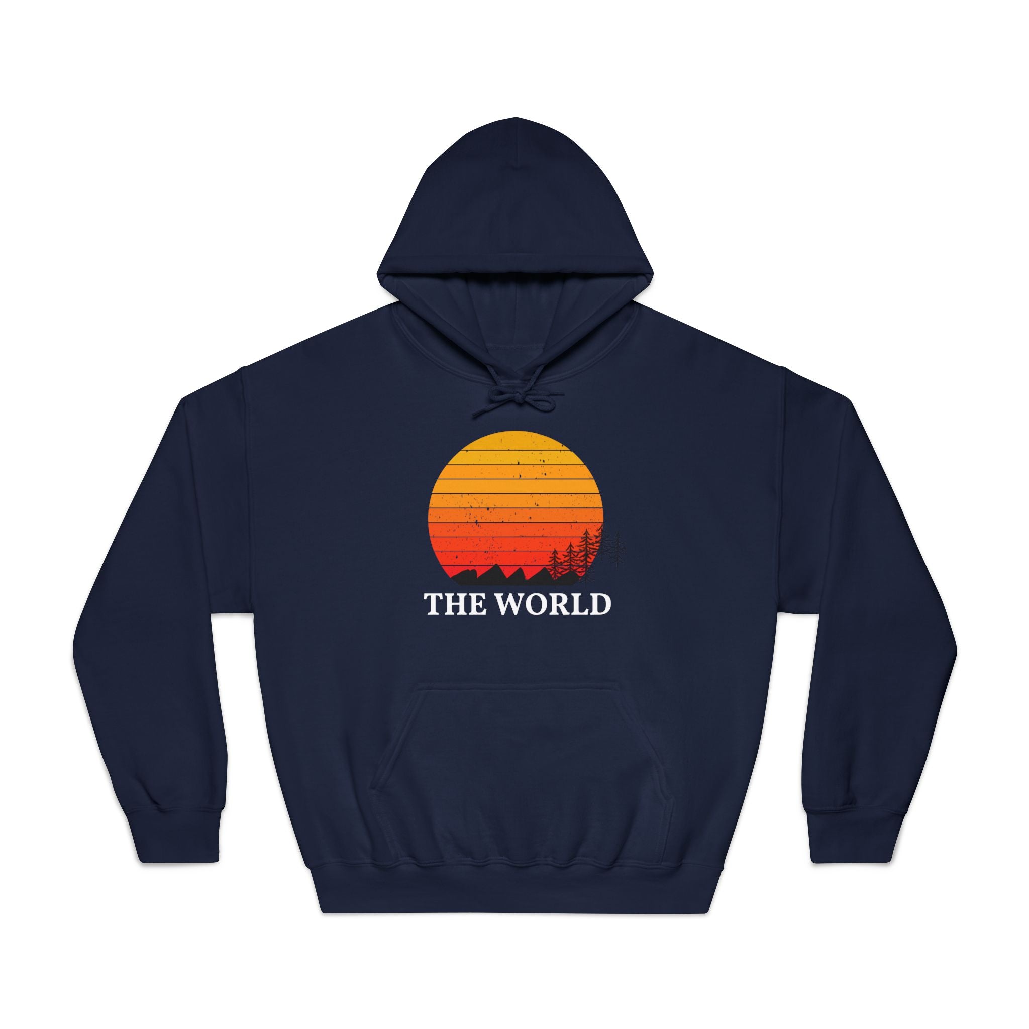 Sunset Vibes Unisex Hooded Sweatshirt - 'THE WORLD' Design