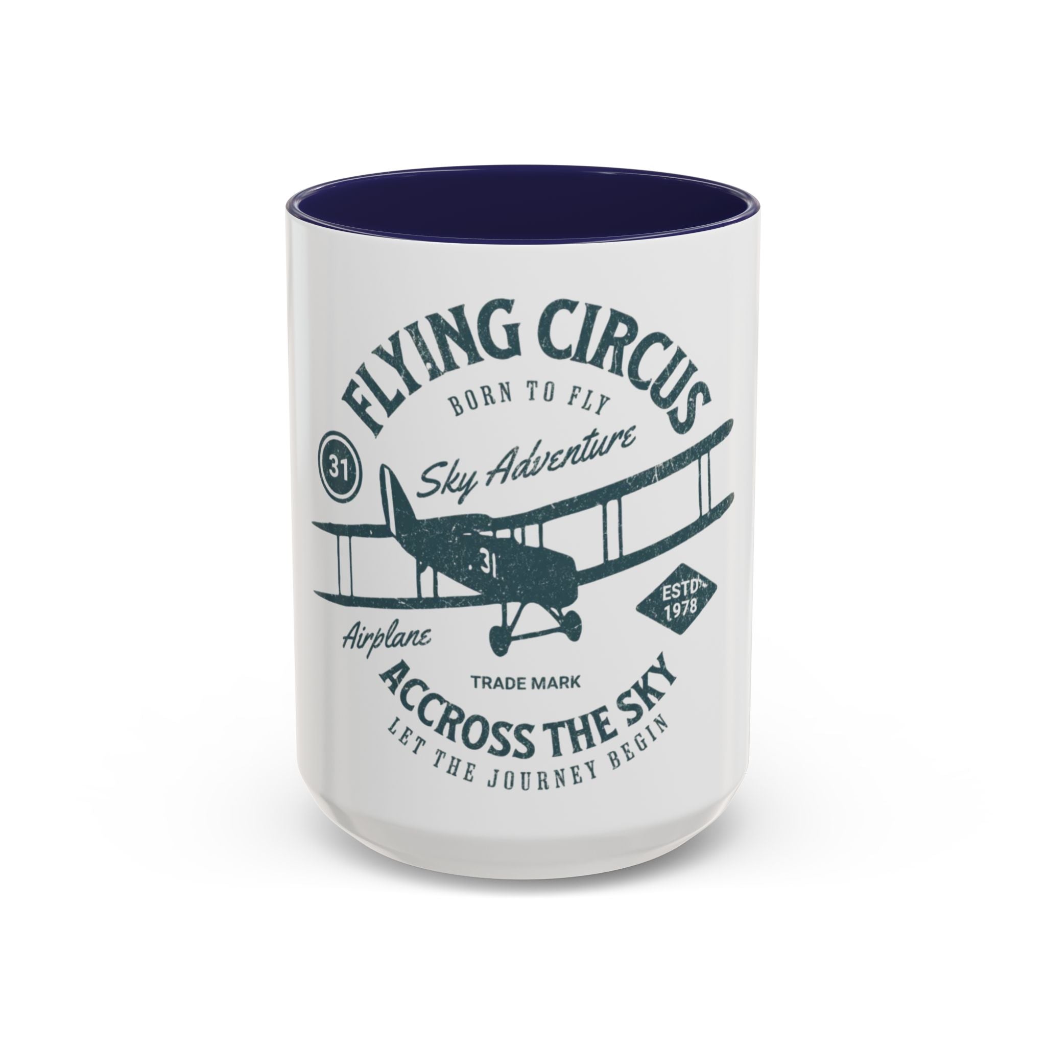 Flying Circus Adventure Coffee Mug, Travel Gift, Aviation Memories, Pilot Coffee Cup, Unique Airplane Mug