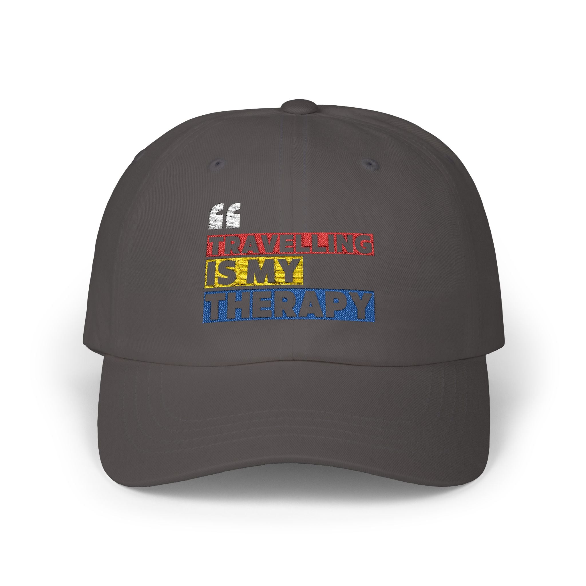 Camouflage Dad Cap - "Travelling Is My Therapy"