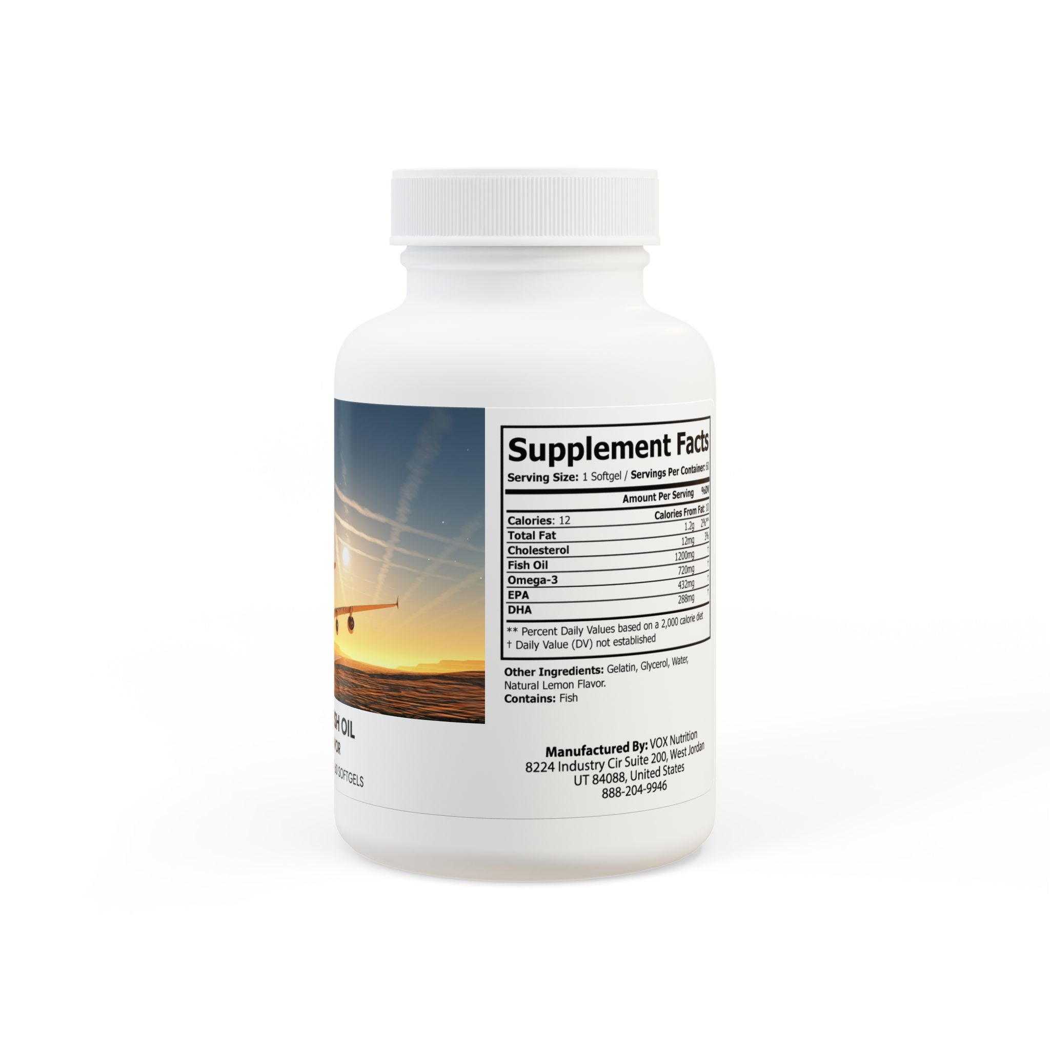 Omega 3 Fish Oil Supplement (60 Softgels)