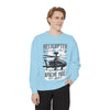 Helicopter Graphic Sweatshirt, Unisex Lightweight Pullover, Military Style Apparel, Perfect Gift for Aviation Enthusiasts, Casual Wear