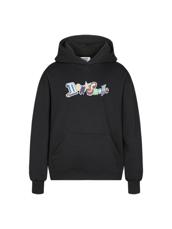 Street text stitching logo print sweatshirt hoodie