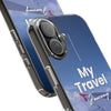 Clear Travel Phone Case, Custom Case, Airplane Design, Gift for Travelers, Adventure Lover, Travel Journal Accessory