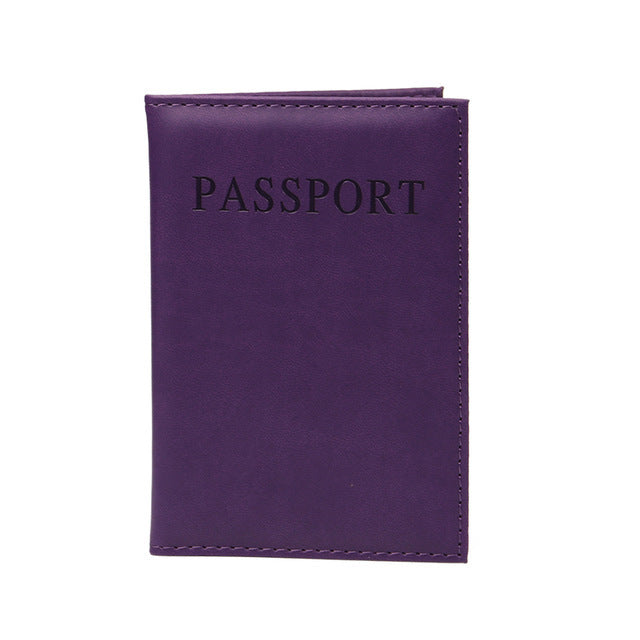 Passport cover pu leather document folder