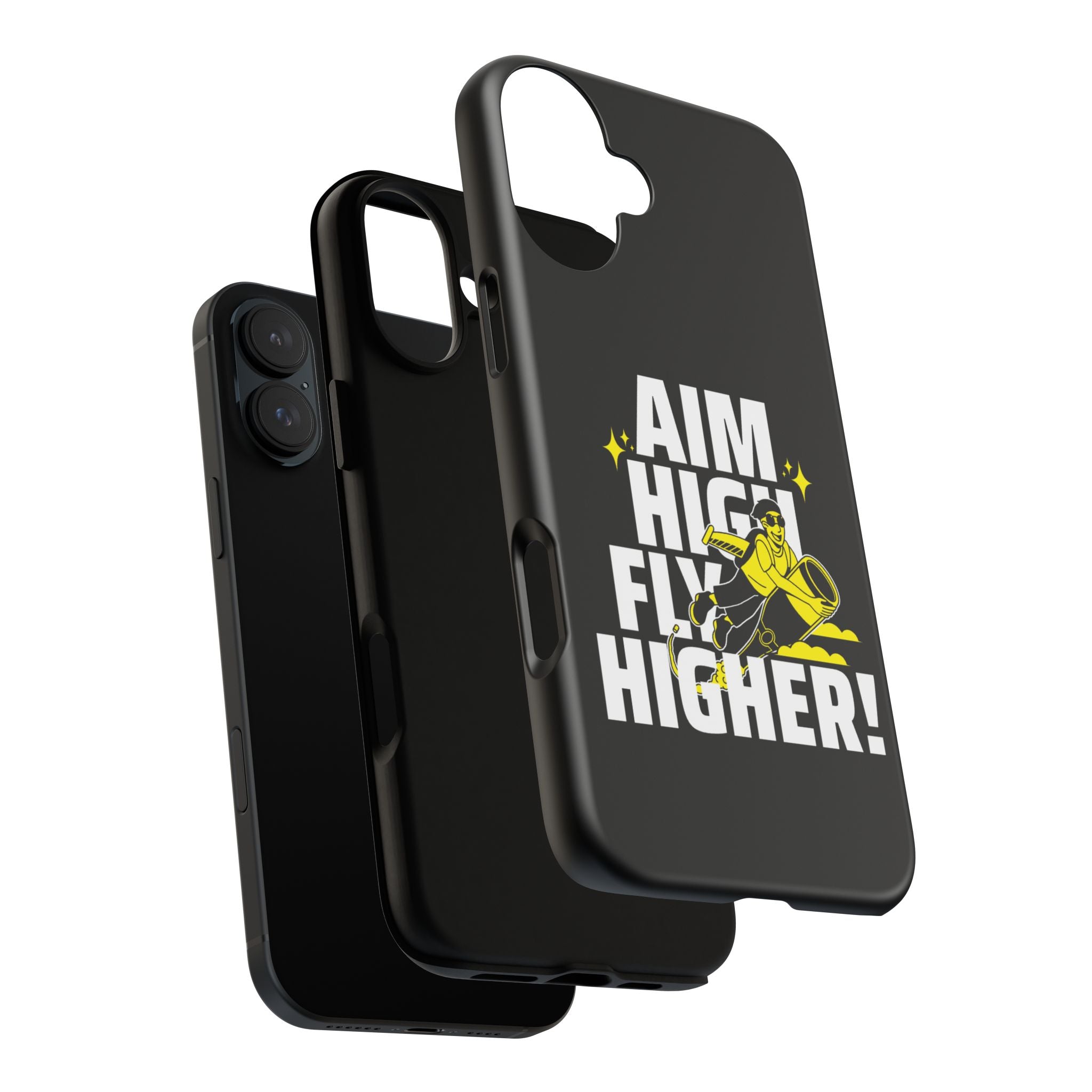 Dynamic Phone Case with Motivational Design - Aim High, Fly Higher!