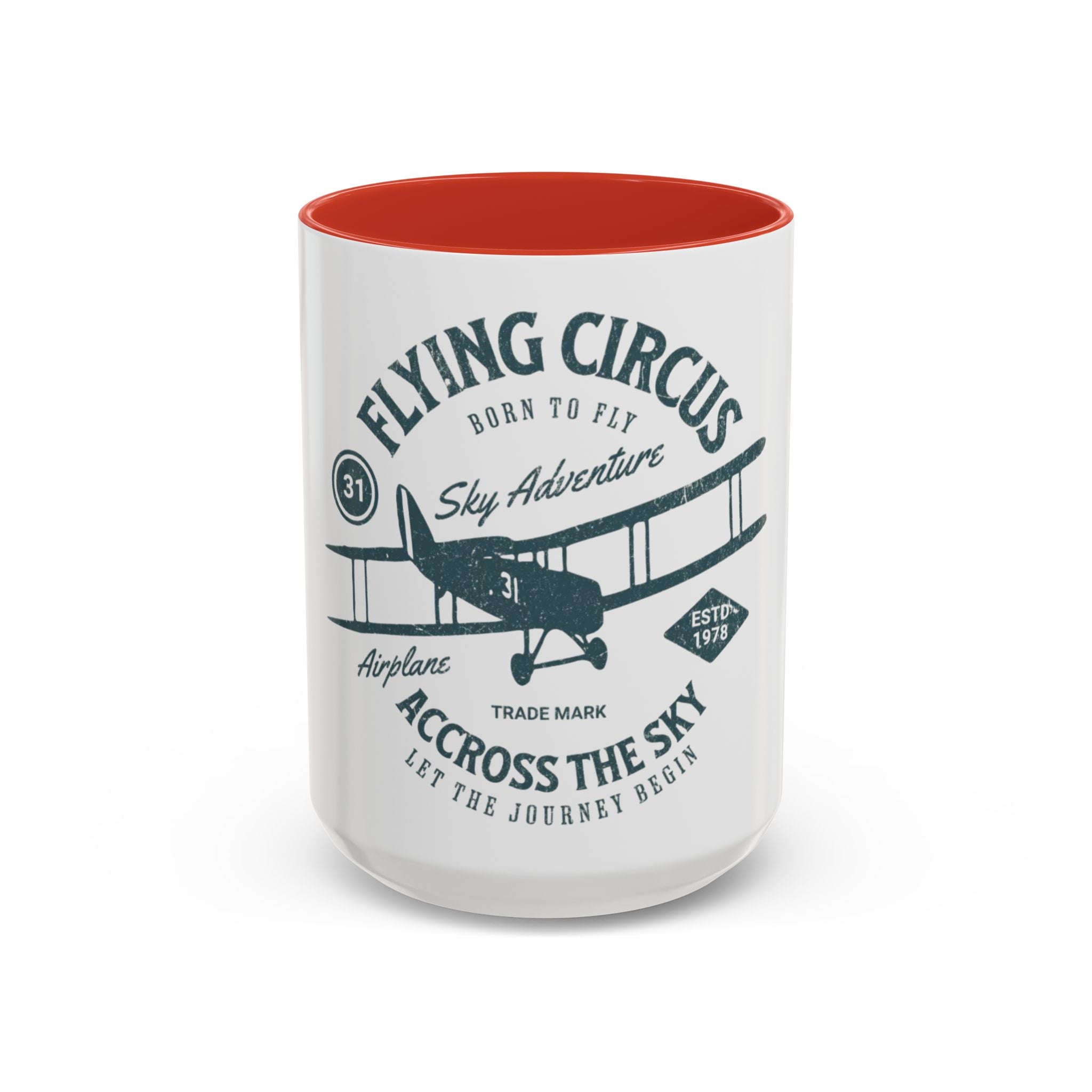 Flying Circus Adventure Coffee Mug, Travel Gift, Aviation Memories, Pilot Coffee Cup, Unique Airplane Mug