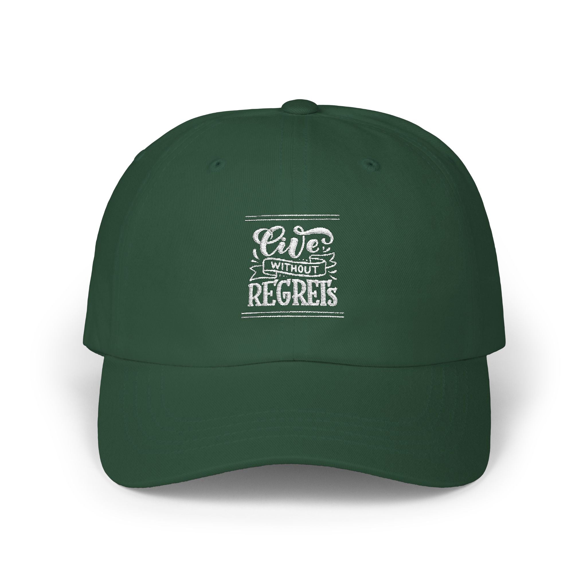 Live Without Regrets Dad Cap | Classic Beige Adjustable Hat for Everyday Style