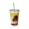 Sunsplash Tumbler with Straw – Beach Vibes Drinkware for Summer Fun