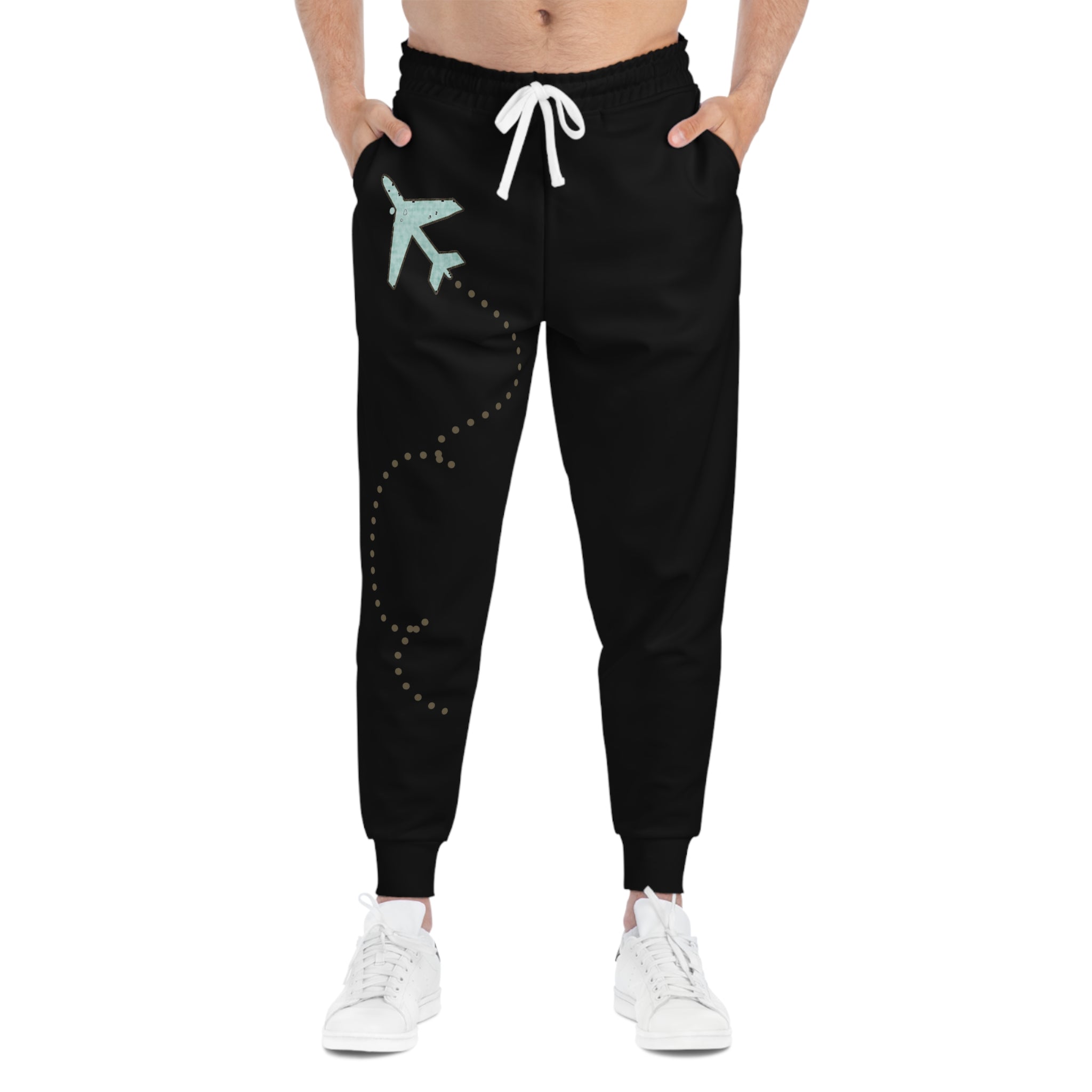 Travel-Inspired Athletic Joggers with Airplane Design