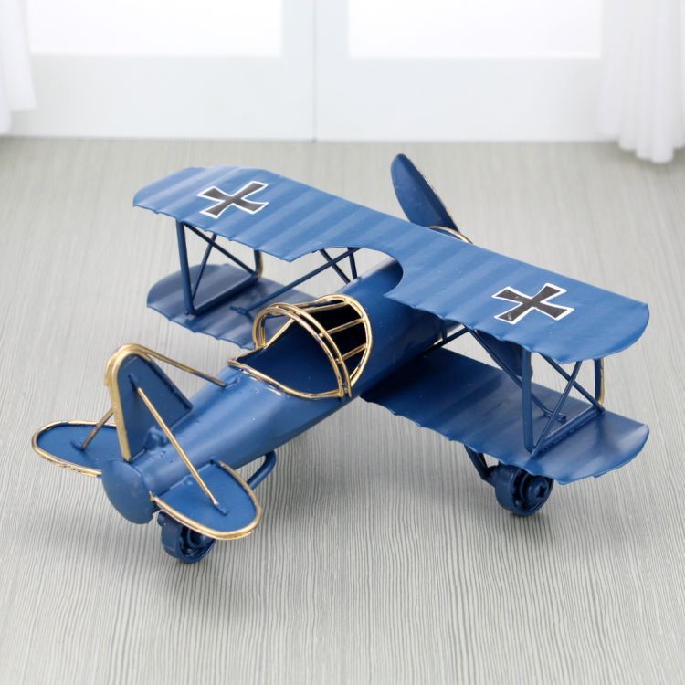 Tin plane model decoration airplane small toy