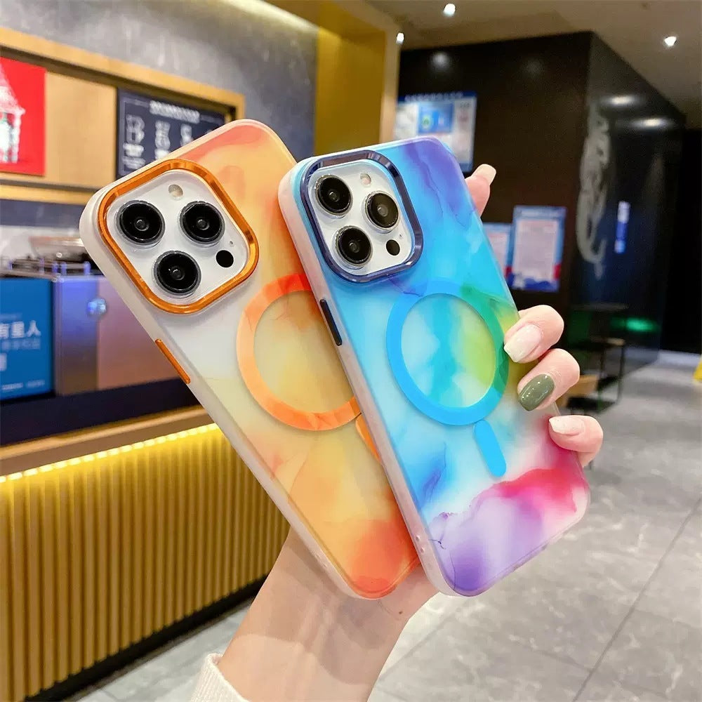 Ink Color Oil Painting Magnetic Suction Phone Case