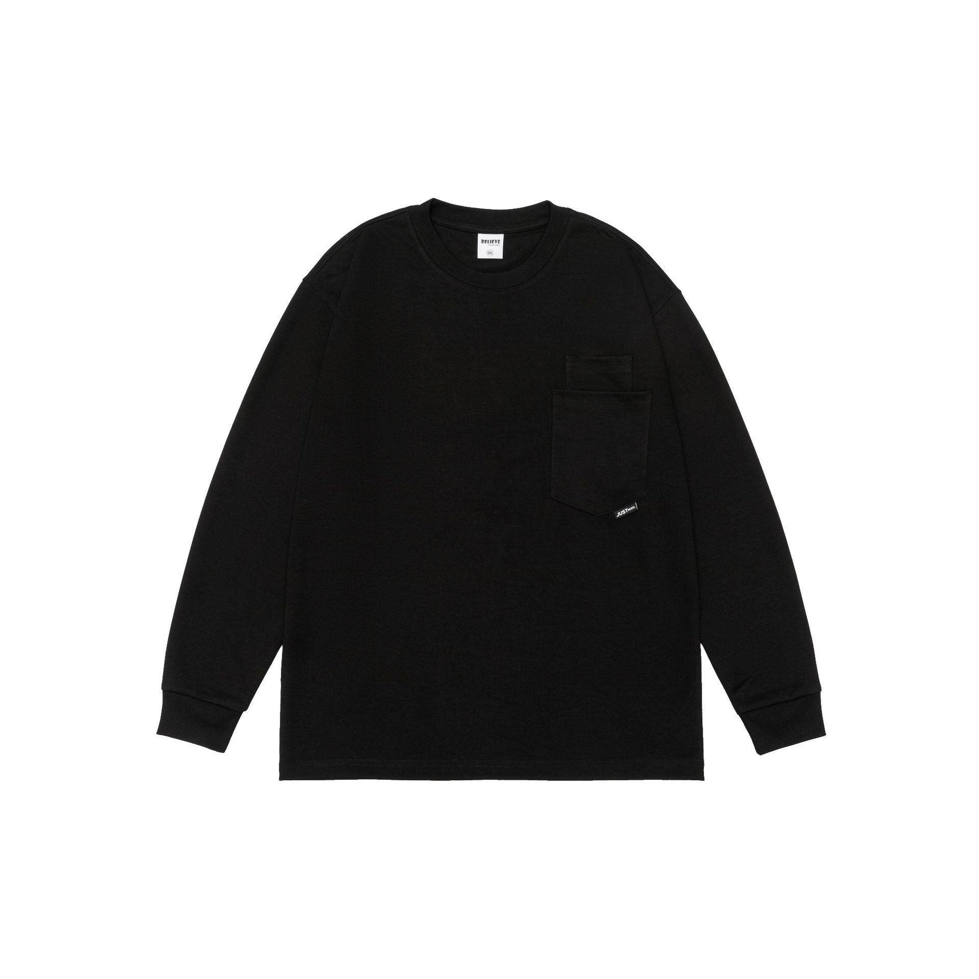 Design Loose Round Neck Half Sleeve Top American Heavy Solid Color Long Sleeve T-shirt For Men