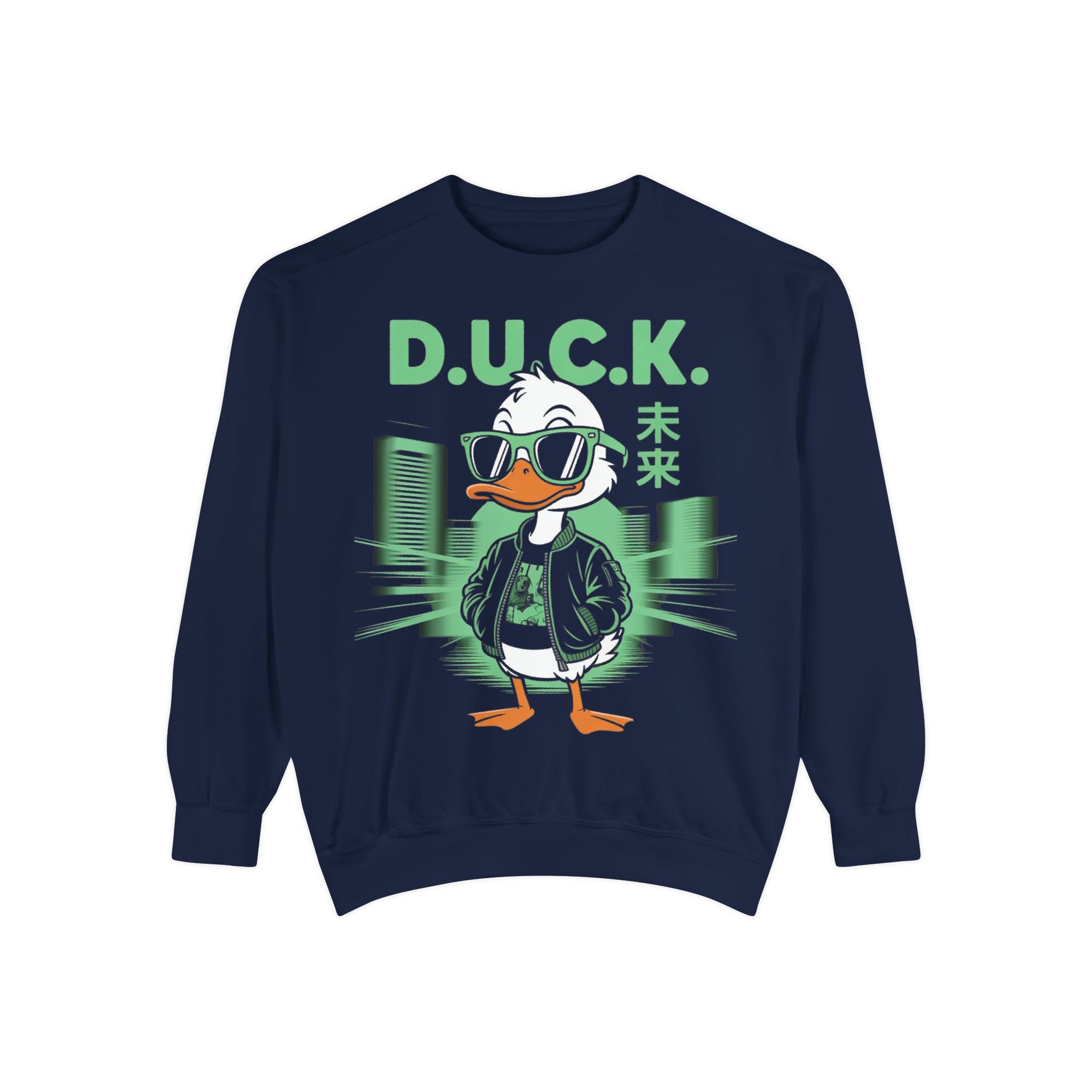 Cool Duck Graphic Sweatshirt, Unisex Sweatshirt, Casual Wear, Streetwear Style, Unique Gift, Cozy Layering Essential