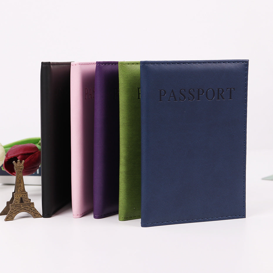 Passport cover pu leather document folder