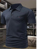 Men's Printed Short-sleeved Lapel Shirt Polo